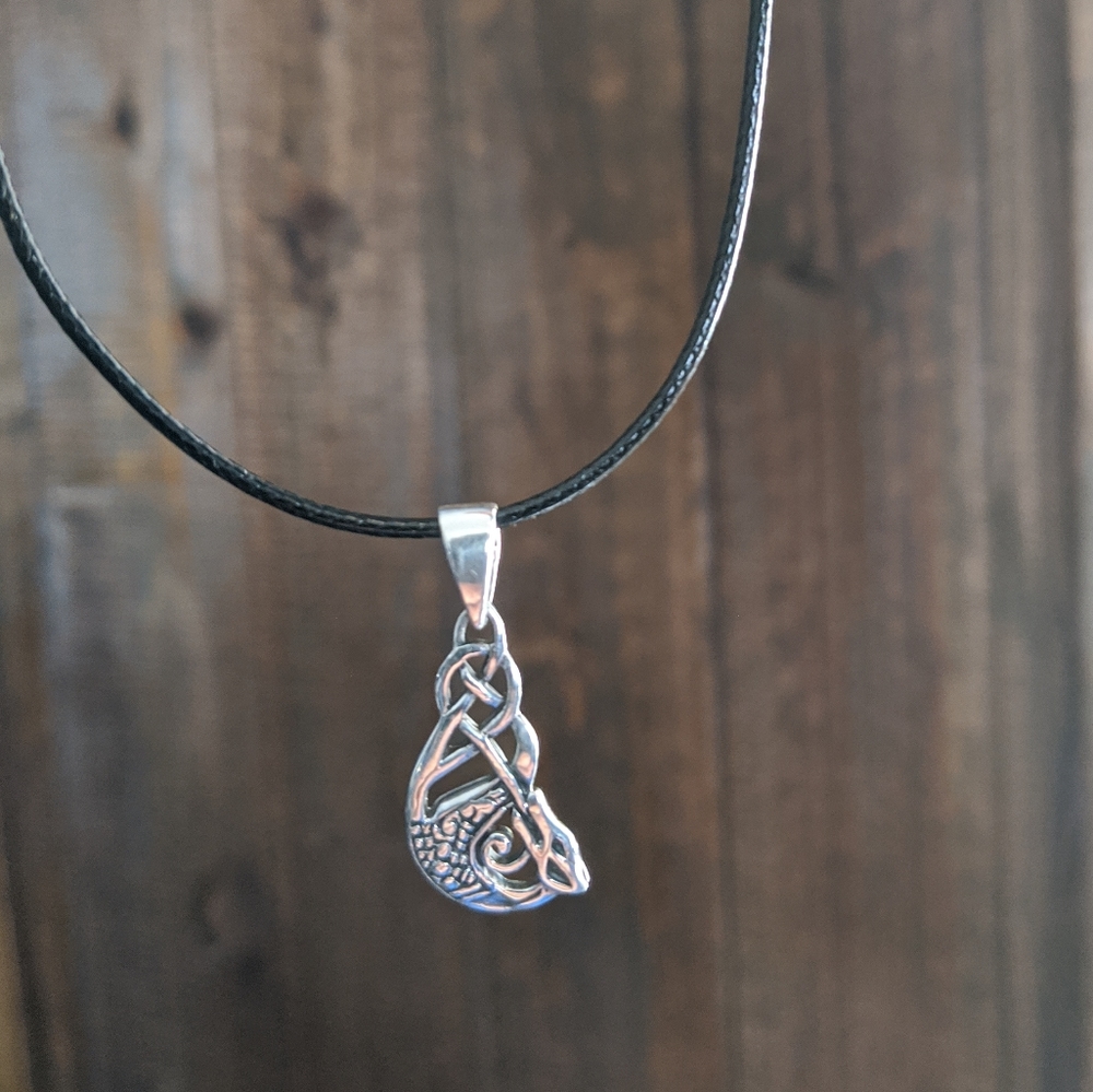 Sleeping dragon 925 Sterling silver pendant